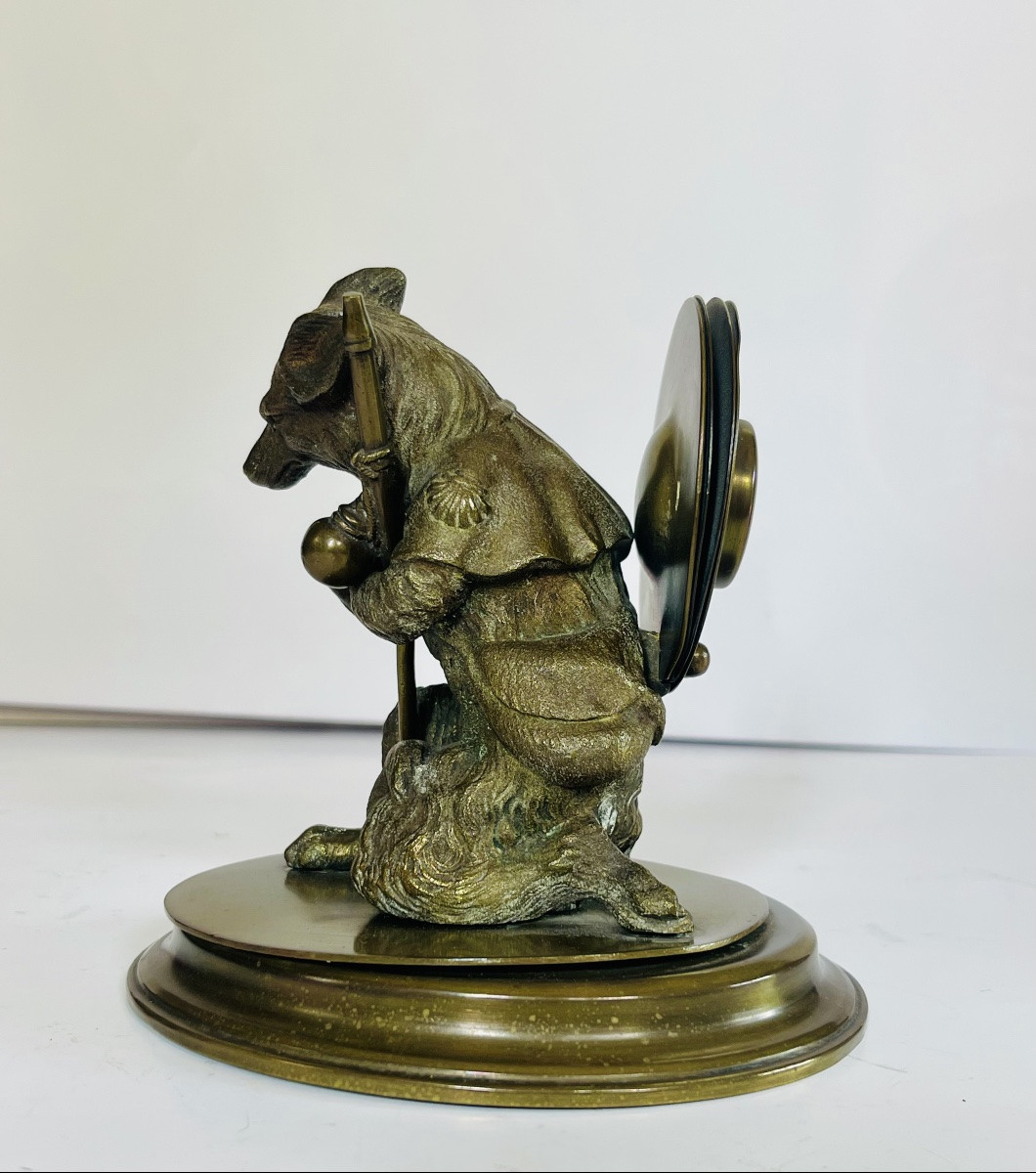 Renard aux cymbales en bronze -photo-2